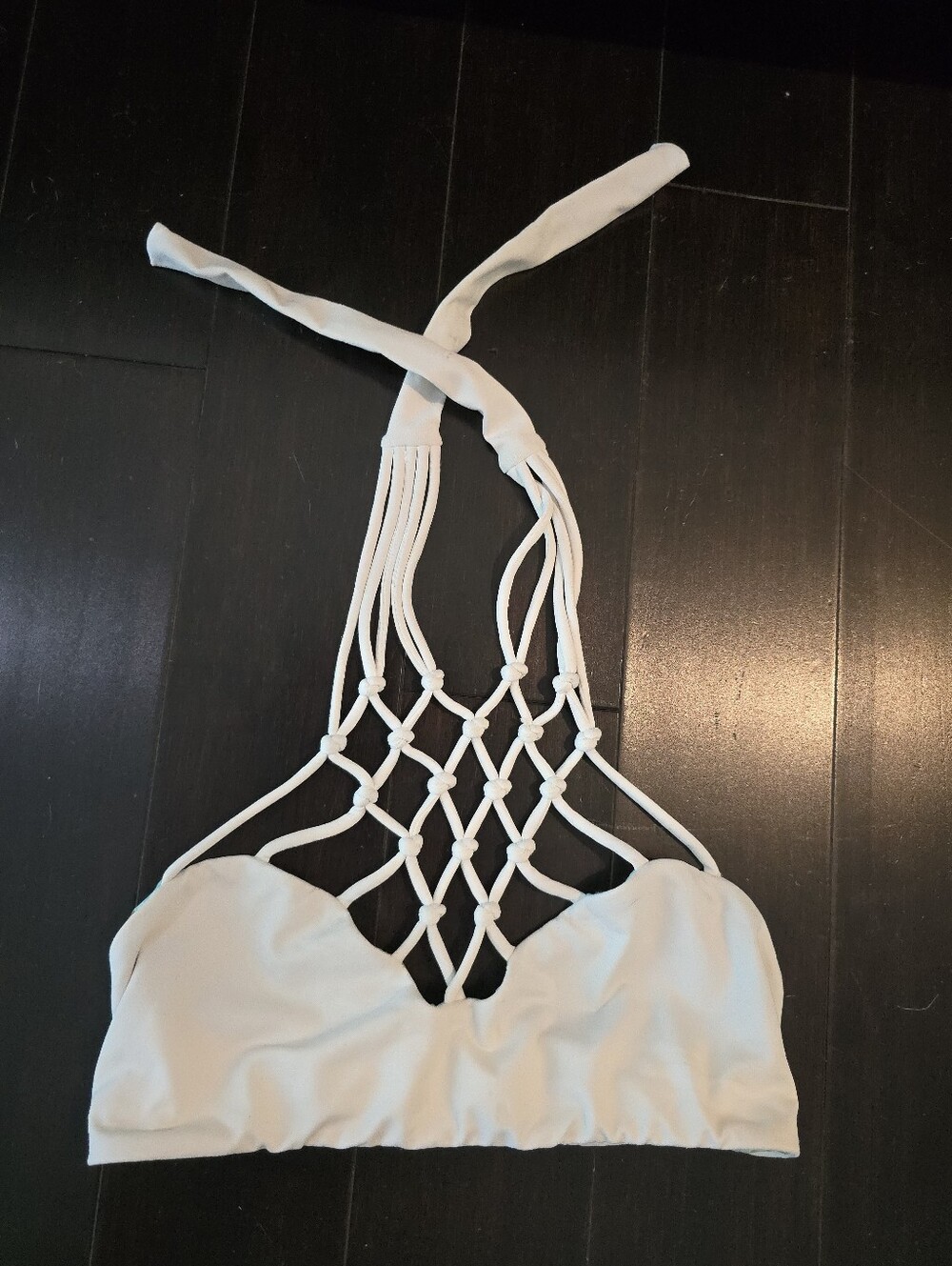 San Lorenzo Mermaid Reversible Knotted Bikini Top Sz Small